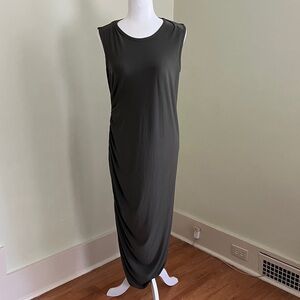 NWT American Tall Ruched Jersey Dress in Forest Night